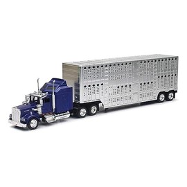 1/43 D/C Kenworth W900 Pot Belly Livestock Trailer