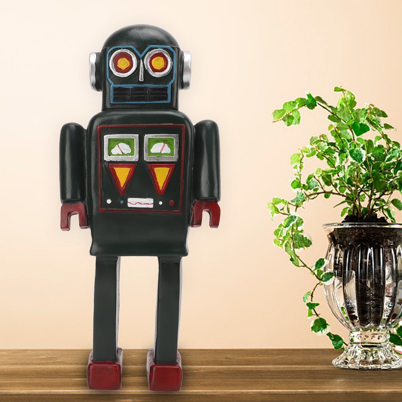 Robot Statue European Style Retro Robot Statue Decoration Shooting Props