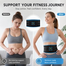 EMS Abdominal Toning Belt for Home Fitness – Portable Muscle Stimulation Trainer for Core Workout Support