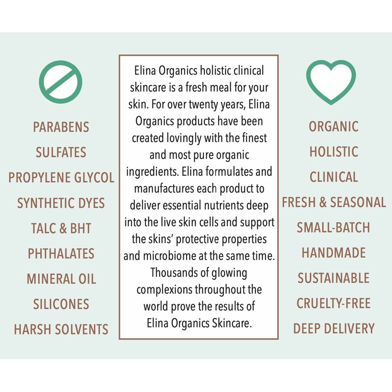 Elina Organics Super Antioxidant Night Cream, 2oz – Hydrating Night