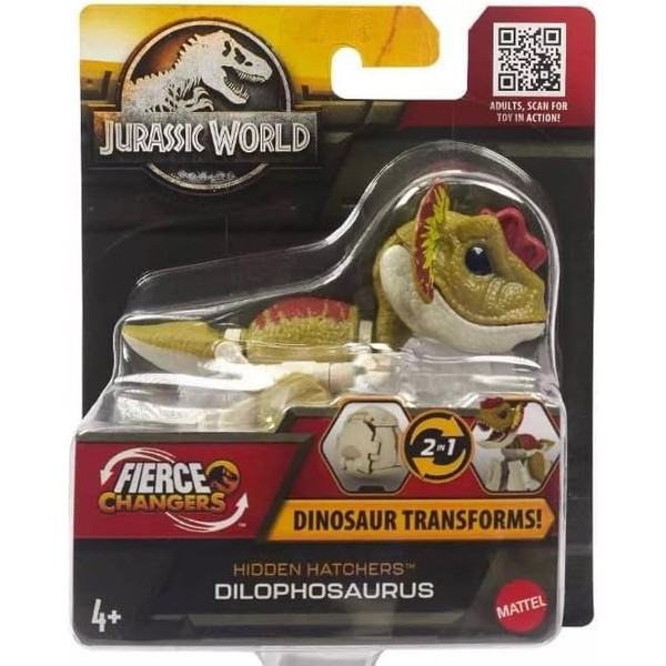 Jurassic World Fierce Changers Hidden Hatchers Dinosaur Transforms 2 in