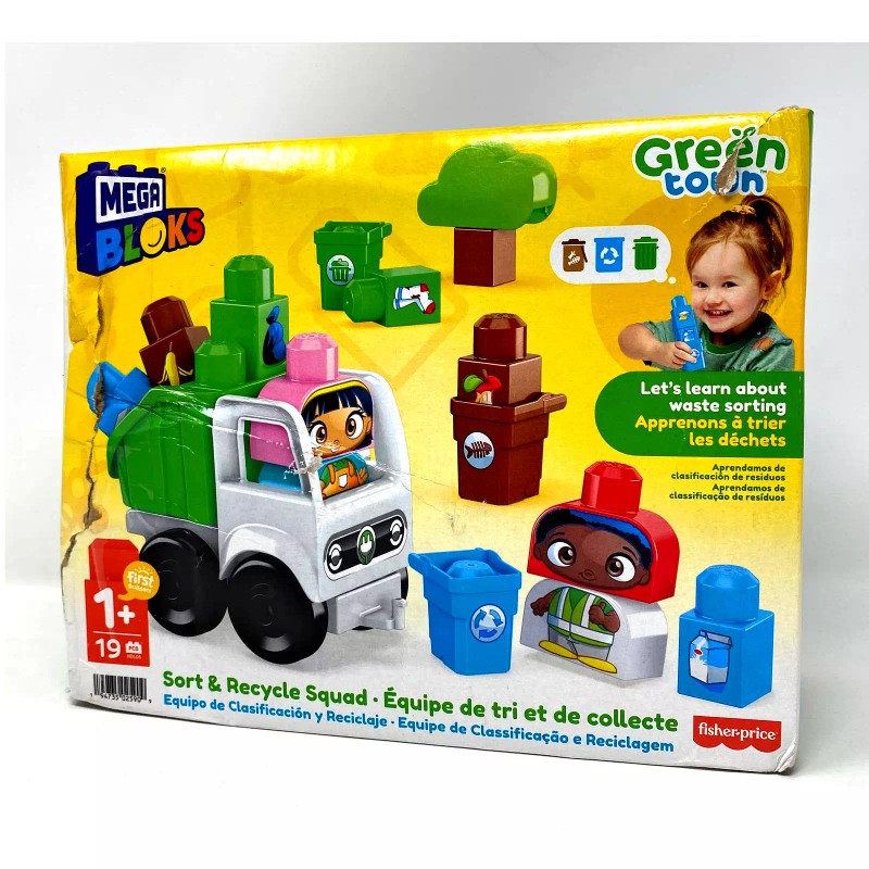 MEGA BLOKS Green Town Sort & Recycle Squad Building Set