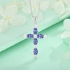 STARCHENIE Cross Necklace for Women 925 Silver Crucifix Tanzanite Jewelry