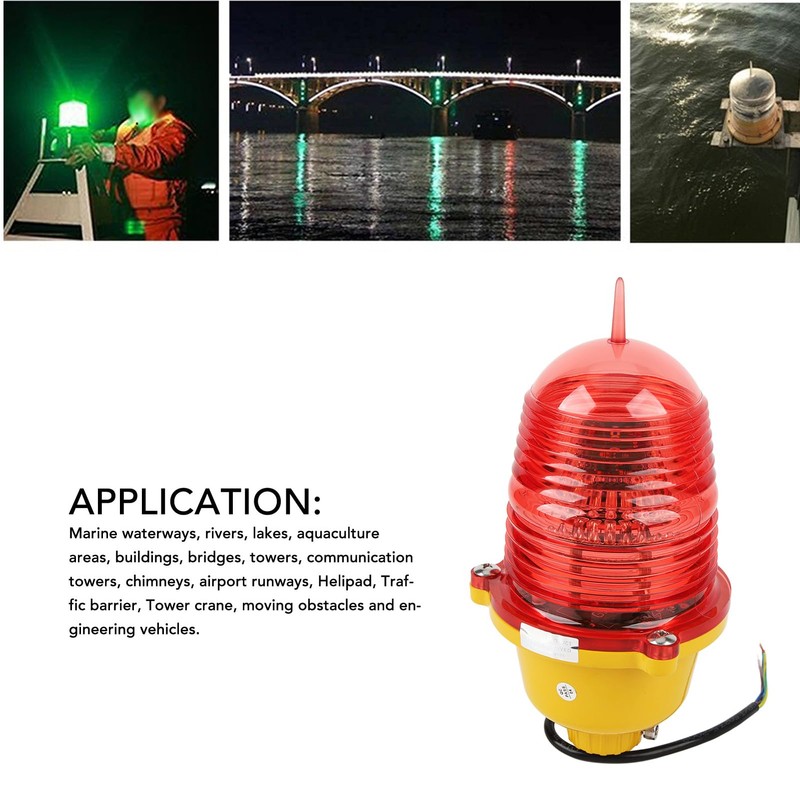 Aviation Obstruction Light, Multipurpose Warning Beacon Light High Strength Waterproof