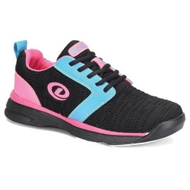 Dexter Womens Raquel LX Bowling Shoes (for Right or Left Handed Bowlers- Universal Slide Soles on Both Shoes) Bowling Shoes - Black/Blue/Pink Glow 5.5