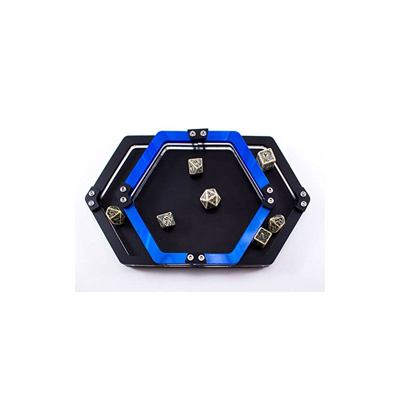 Executive Personal Dice Tray ~ Double Pocket in Blue