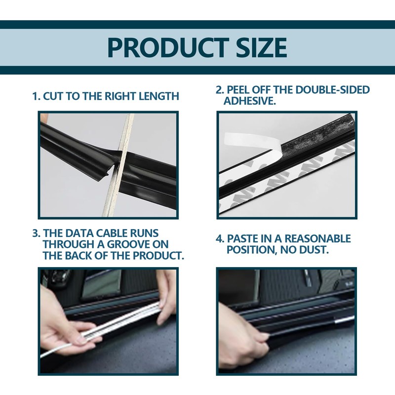 Pleoos Car Concealed Wire Sleeve, PVC Auto Split Sleeving Wire