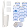 Disposable Toilet Brush Cleaning System, with 40 Pcs Brush Bowl