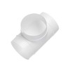 Pipe T-Piece Connector Diameter 100 mm PVC Plastic White Ventilation