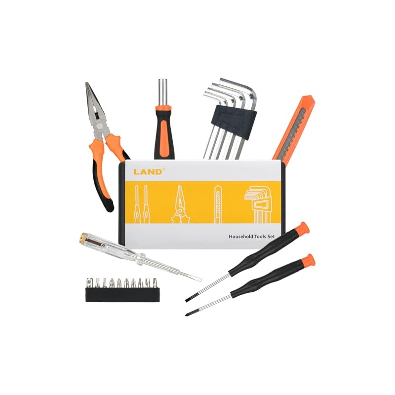 LAND 22-Piece Compact Tool Kit with Toolbox