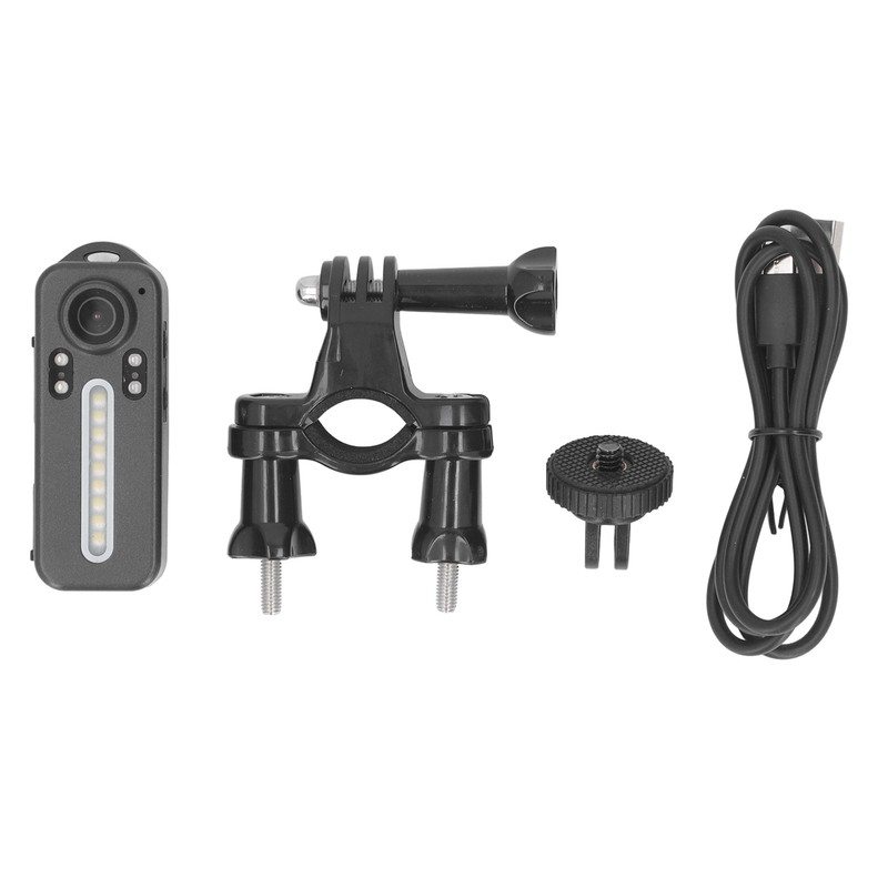 Portable Video Recorder 1080P LED Fill Light Back Clip Night