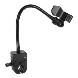 PATIKIL - Soporte de micrófono de computadora con cuello de cisne de 12 pulgadas de largo, soporte de brazo de micrófono flexible con clip de micrófon