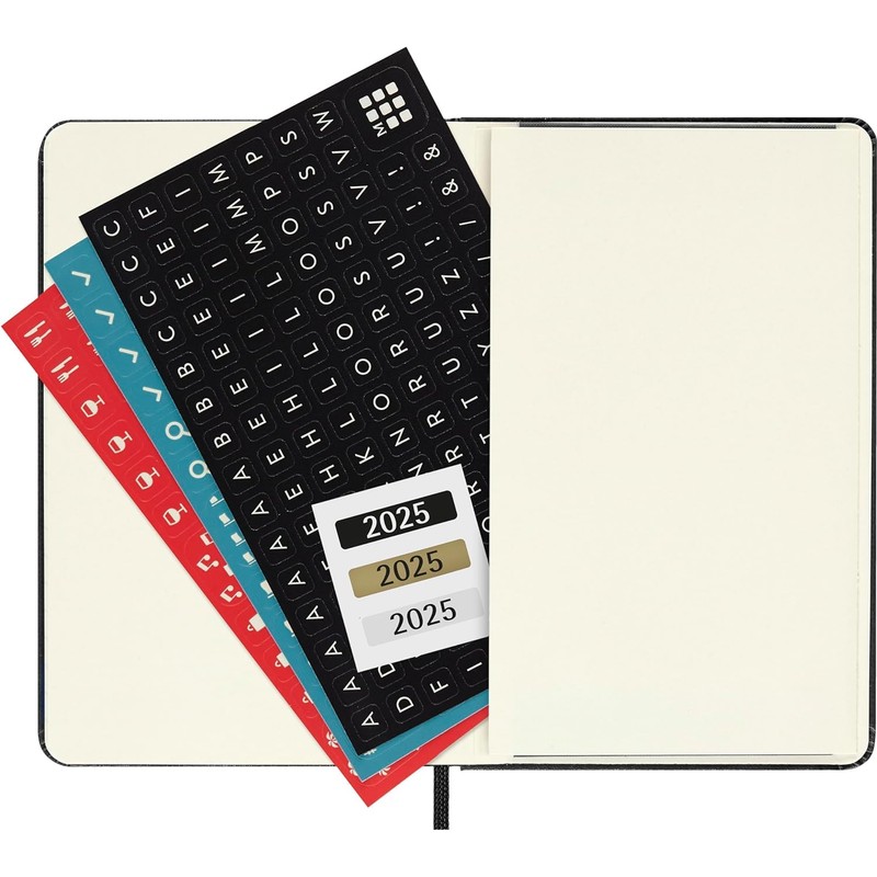 Moleskine Weekly Planner, Vertical Weekly Planner 12 Months 2025, Hard