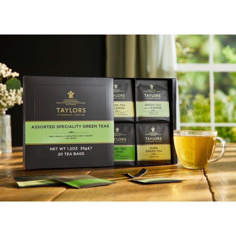 Taylors of Harrogate Assorted Green Teas, 20 Count (Pack of