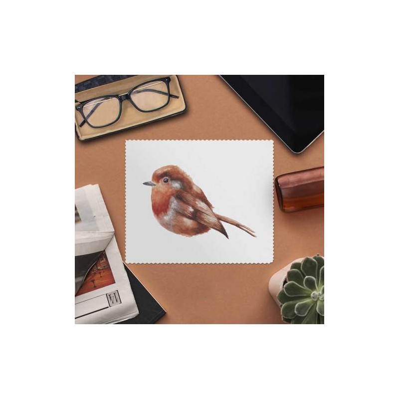 2 x 'Rotkehlchen' Mikrofaser-Objektiv- / Brillenreinigungstücher (LC00027957)