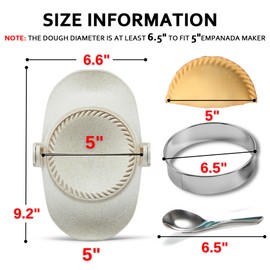 MUMSUNG Empanada Maker Press, 5 Inch Extra Large Dumpling Maker Set with Dough Cutter, Dumpling Mold Set for Pierogi, Pastelitos, Calzone, Turnovers, Chinese Dumpling 5"