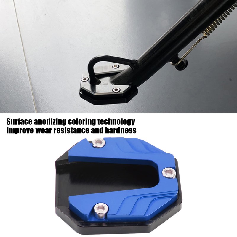 EIMSOAH Motorcycle Side Stand Plate Pad, High Strength Kickstand Pad