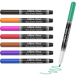 MaxGear Dry Erase Markers, Ultra Fine Dry Erase Markers, Ultra Fine Tip Dry Erase Markers, Extra Ultra Fine Point Dry Erase Markers, Ultra Fine Tip Markers, Color Dry Erase Markers for Office, 8 Count