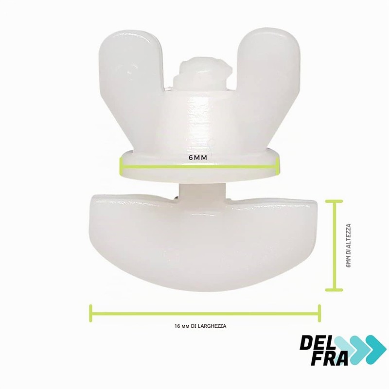 DELFRA 10 - Fermatenda universale per binari per tende, Ferma