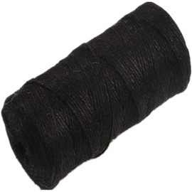 656Feet Jute Twine String for DIY and Gift Packing 2mm 3ply (Black)