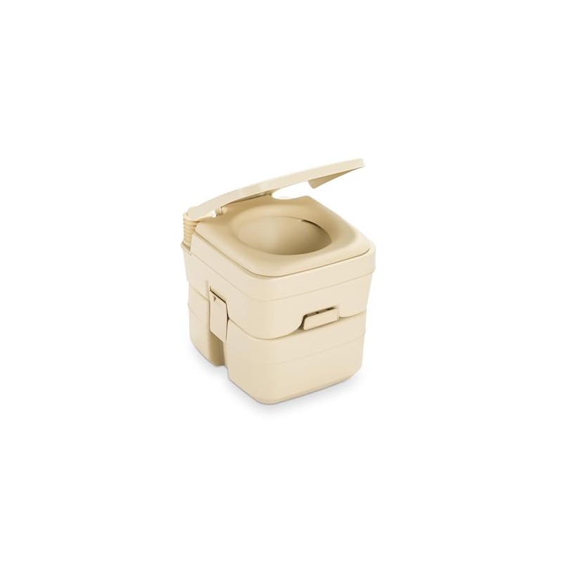 Dometic 301096602 5.0 Gallon Portable Toilet, Parchment