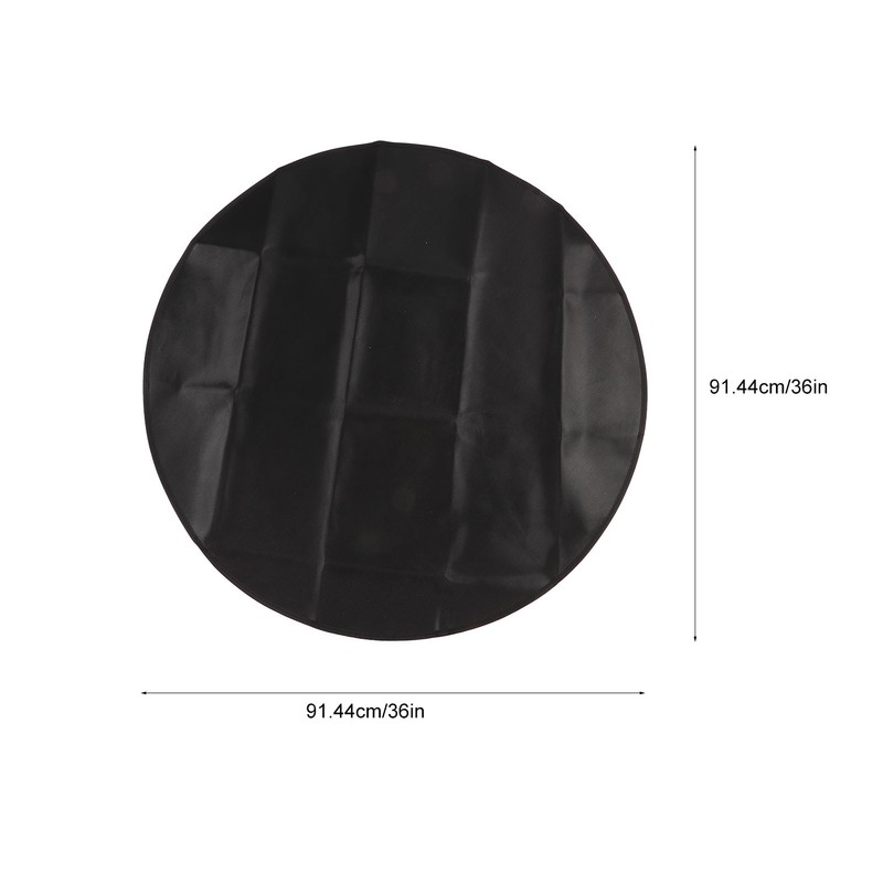 Under Grill Mat Fireproof Waterproof Double Sided Portable Round Barbecue