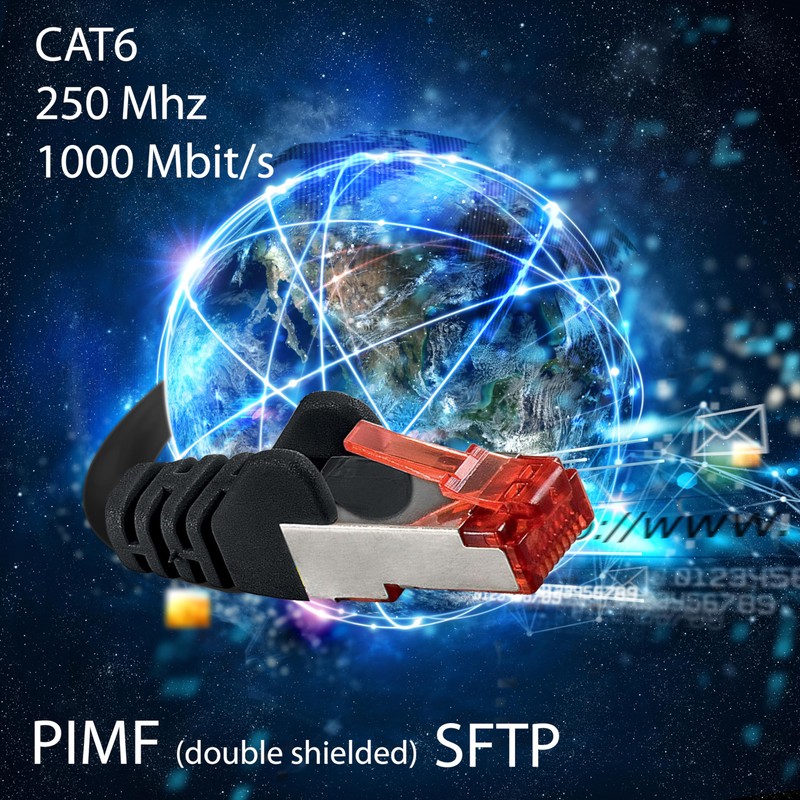 1aTTack.de - 5x 2m CAT6 Patchkabel S/FTP PIMF Schirmung CAT.6