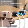 10-Pack 360° Rotatable Magnetic Cord Organizer Clips with Acrylic Adhesive