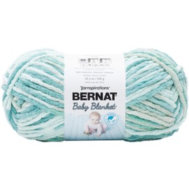 Bernat Baby Blanket Yarn - Baby Blue Green 220 yd.