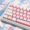 COOMICKEY PBT Keycaps 95 Keys Pink Cartoon Keycaps Dye-Sublimation Cute