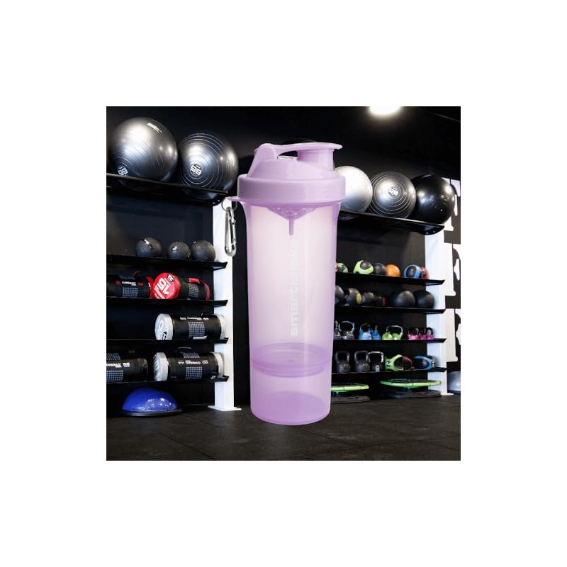 Smartshake Slim Bottle Shaker Cup with 500 ml Capacity, Pale