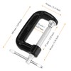 MUKCHAP 15PCS 2 Inch G Clamp, Black Metal C Clamps,