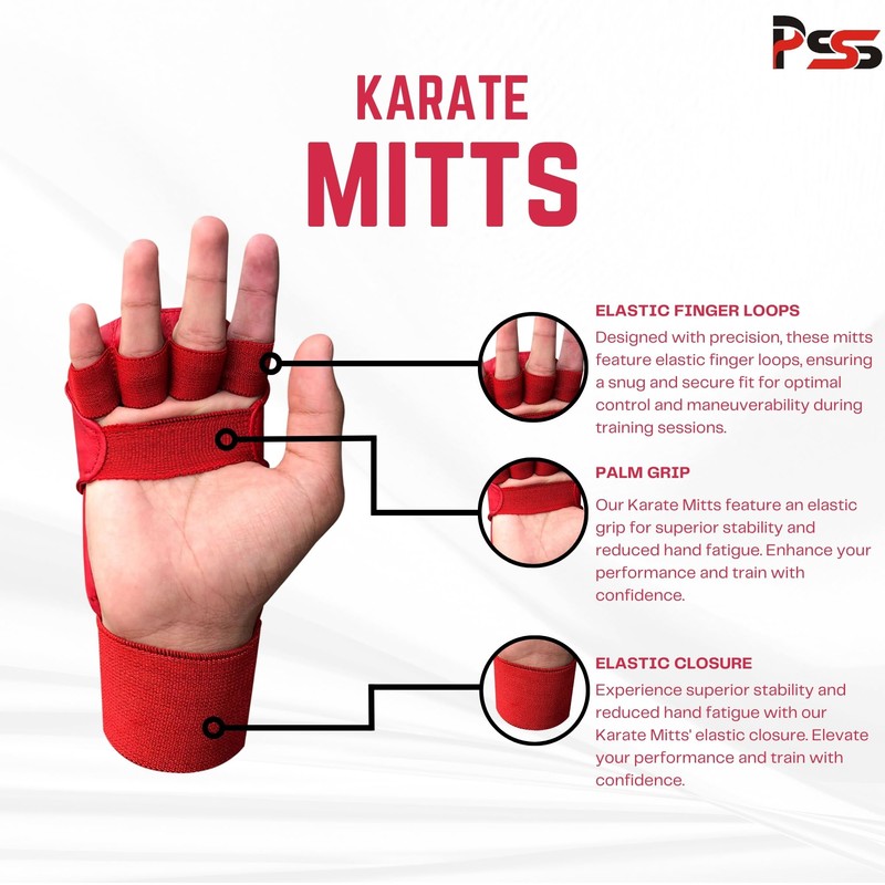 PSS Kids Karate mitt gloves for Boxing Martial Arts jab
