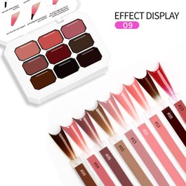 Ombre Gel Nail Polish Nail Sponges for Ombre 9 Series Colorful Blush Effect Gradient Painting Gel for Ombre Nails Multistyle French Manicure Nail Art DIY Home (A5, 1)