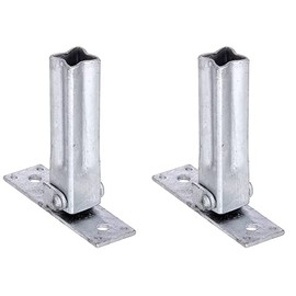 Alberts 701543 Handrail Support for Universal Posts | Adjustable from: 45 - 90° | Hot-Dip Galvanised | Width 104 mm | Depth 30 mm | Set of 2