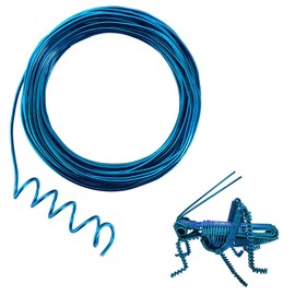 15.5 Metres Blue Aluminium Craft Wire, 16 Gauge 1.5 mm Thick Sculpture Wire, Fitting Wire for Sculpture, Flexible Metal Wire for Making Dolls Skeleton, DIY Crafts