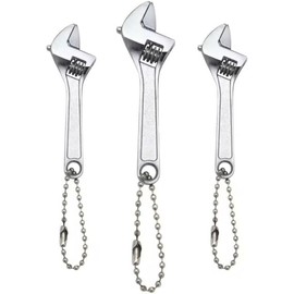 Yjemle 1pc Mini Silver Open End Wrench, Steel 2.5inch Monkey Wrench, Adjustable Spanner/for Repairing, Professional Mini Small Hand Tools Hand Spanner Tool Universal Keychain Accessories