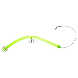 Hookup 20-001 Barracuda Tube Lure, 12-Inch Tube, Green w/2 Treble Hooks