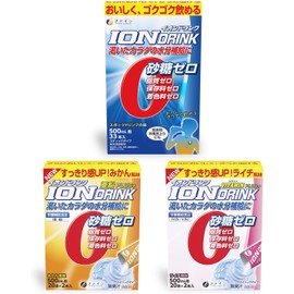 [Lucky Bag] Fine Ion Drink 3-Type Set (33 Sports Drink Flavors / Orange Flavor / Lychee Flavor) No Sugar Added, Made in Japan, Zero Calories