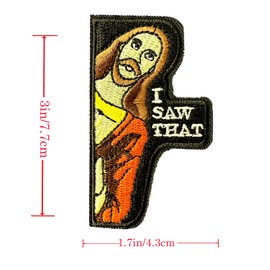 I Saw That Meme Patch - Hook and Loop Morale Tactical Embroidered Military Army Funny Badges for Backpacks Vests Gym Jackets Jeans Hats Cool Clothing Emblem