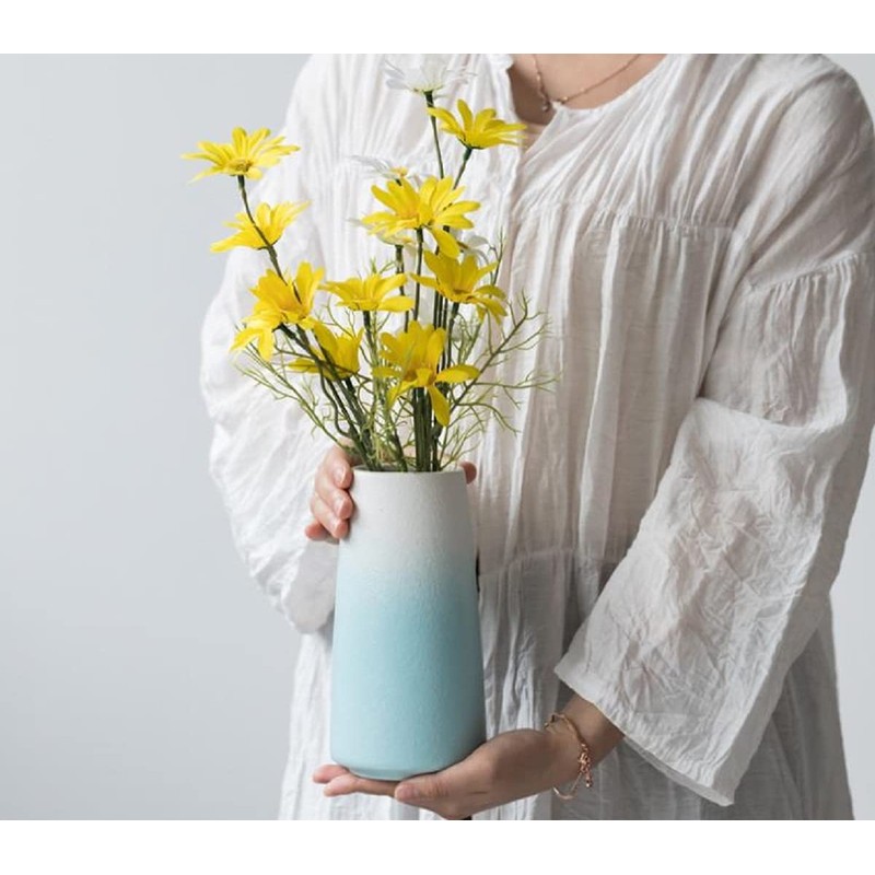 Vase Flower Base Vase Ceramic White Black Stylish Scandinavian Ceramics