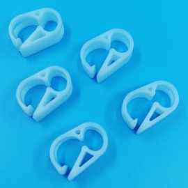 Plastic Tubing Clamps Flow Control Hose Clamp for 0.118-0.157 Inch Tube Laboratory Pinch Valve Syphon Pipe Holder 5pc Pack (5, 3-4mm/ 0.118''-0.157'') White