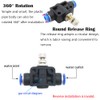 CESFONJER 5M PE Pneumatic Hose Kit, with 6 Pieces Quick