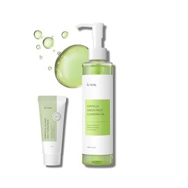 IUNIK Centella Asiatica Cleansing Oil - Pore & Sebum Control Oil Cleanser | Makeup & Sunscreen Remover for Women & Men Dry Oily Sensitive Acne-prone Skin Gentle Face & Body Wash Korean Skincare