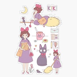 Magnet Kiki Cute s Magnet Bumper Sticker Car Magnet Flexible Reuseable Magnetic Vinyl 5"