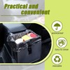 DECUIOCC Foldable Car Trash Can, Black Hanging Automotive Garbage Can