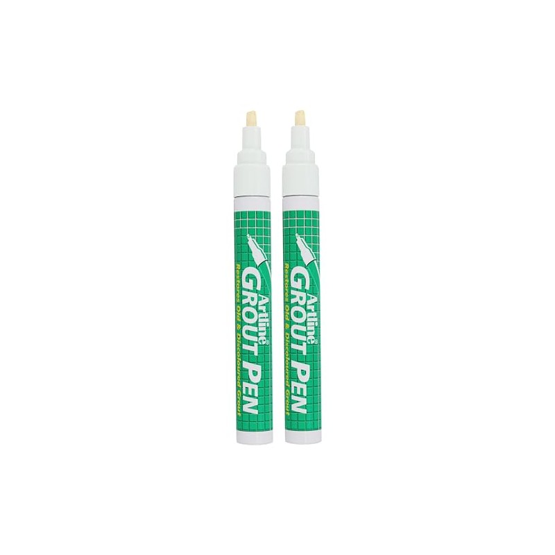 Artline Pack of 2 White Grout Pens for Restoring Old