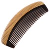 Breezelike Anti-Static Comb Unpatterned Black Buffalo Horn and Greenwood Fine