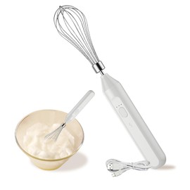 Aseech Whisk, Electric Whisk, Small, Lightweight, Small Size, Cordless 3 Levels, Easy to Clean, Power Cord, Baby Food, Crushing Ice, Food Processor Whisk, Electric Slim Food Mixer