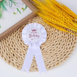 Happy Birthday Badge Pin Its My Birthday Pin Ribbon Satin Fabric Birthday Brooch Pin Party Birthday Pins for Women Men, Birthday Girl Pin, Brooch Buttons for Birthday Party Decorations